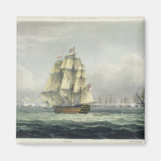 Imán Vela HMS Victory para la línea francesa flanqueada (Frente)