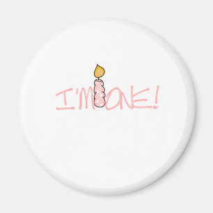 Imán Vela rosa, soy un cumpleaños