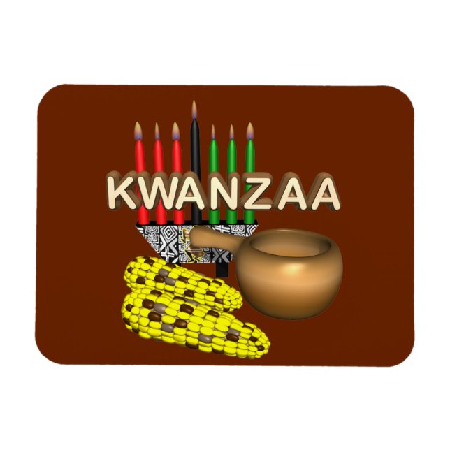 Imán Velas de Kwanzaa - (Horizontal)
