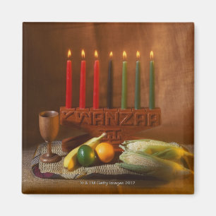 Imán Velas y comida de Kwanzaa
