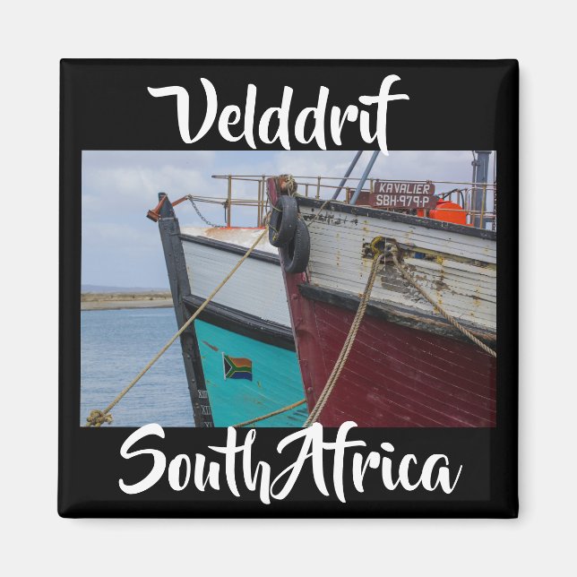Imán Velddrif: Mimán de pesca de barcos de Sudáfrica (Frente)