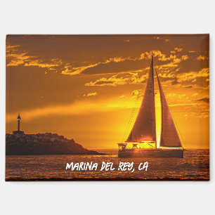 Imán Velero al atardecer - Marina Del Rey, CA