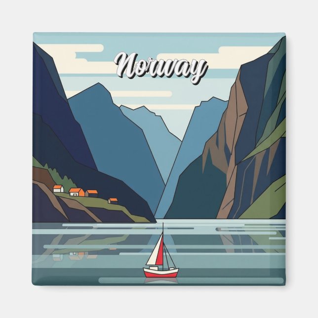 Imán Velero en fiordo de Noruega (Frente)