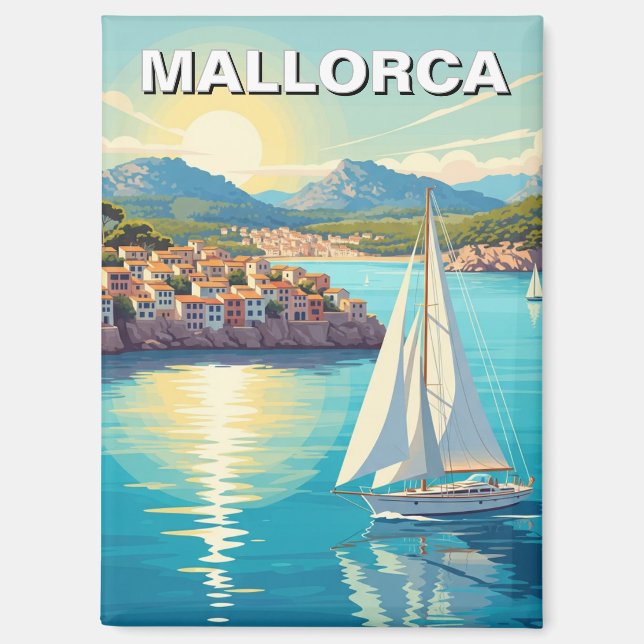 Imán Velero en Mallorca España Viaje (Anverso)