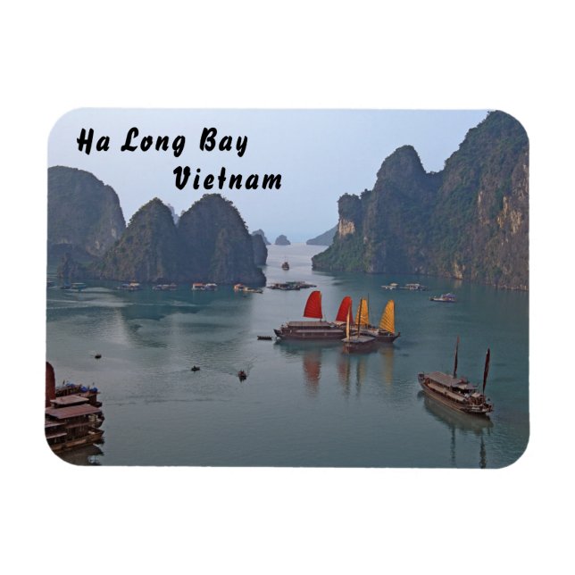 Imán Veleros en la bahía de Ha Long - Vietnam, Asia (Horizontal)