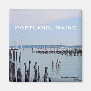 Imán Veleros en la costa del puerto viejo, Portland