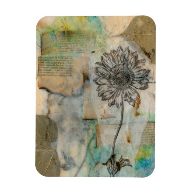 Imán Vellum Floral I (Vertical)