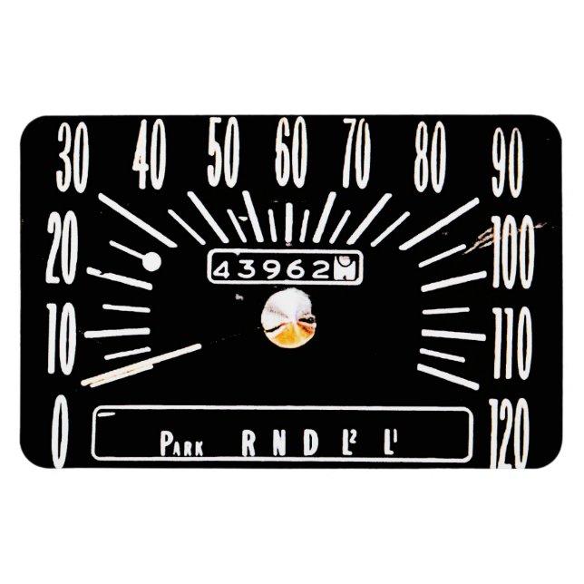 Imán Velocímetro de automóvil clásico de 1968 (Horizontal)