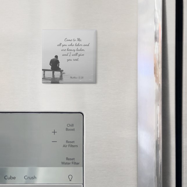 Imán Ven a mí, te daré descanso, Matt 11:28 (In situ (nevera))