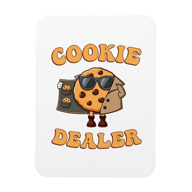Imán Vendedor de galletas divertido horneando (Vertical)