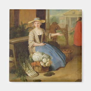 Imán Vendedor vegetal, jardín de Covent, c.1726 (aceit