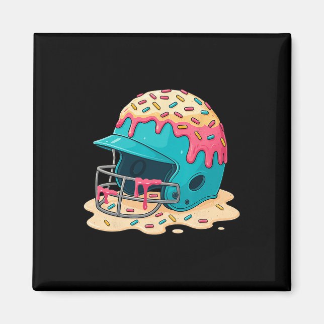 Imán Vender Casco de Receptor Con Máscara Facial Helado (Frente)