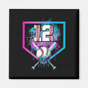 Imán Vender Drip 12th Birthday Home Plate Boy Youth 12 