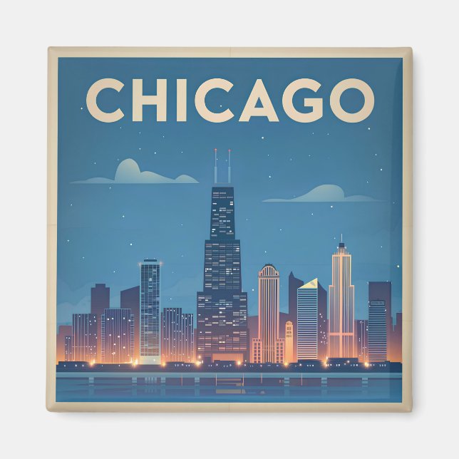 Imán Vendimia de Chicago USA (Frente)