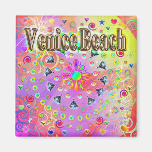 Imán Venecia Beach Lucky Golden Magnet