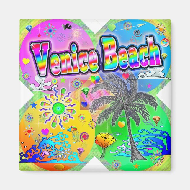 Imán Venecia Beach Quadro Seasons Magnet (Frente)