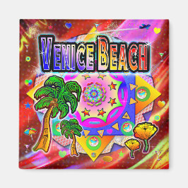 Imán Venecia Beach Tropical Friends Magnet