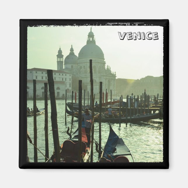Imán Venecia - Góndolas, Arquitectura (Fridge Magnet) (Frente)
