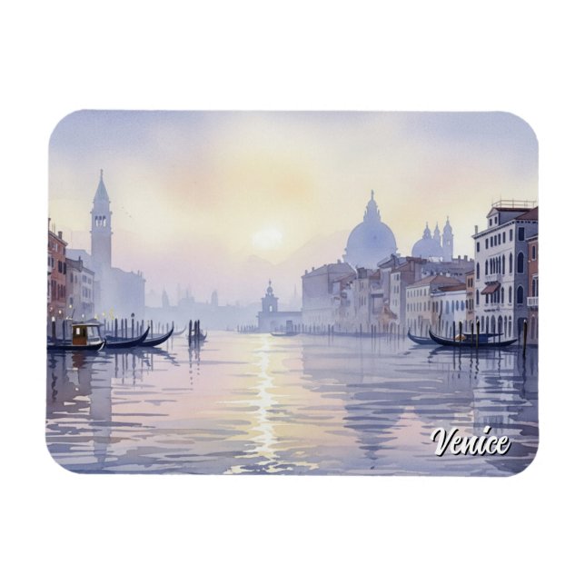 Imán Venecia Italia: Agua de recuerdo para viajes (Horizontal)