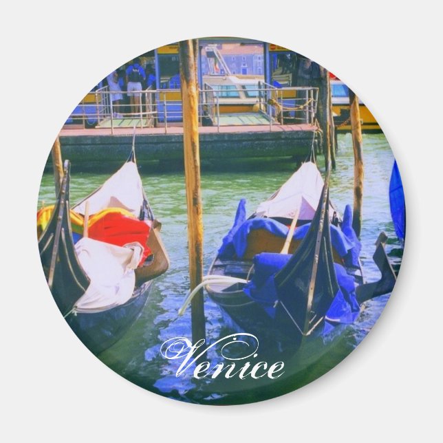 Imán Venecia Italia Gondola Art Magnet (Frente)