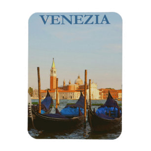 Imán Venecia Italia Góndolas Retro Poster de Viajes