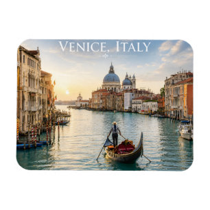 Imán Venecia Italia Gran Canal góndola Atardecer