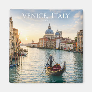Imán Venecia Italia Gran Canal góndola Atardecer