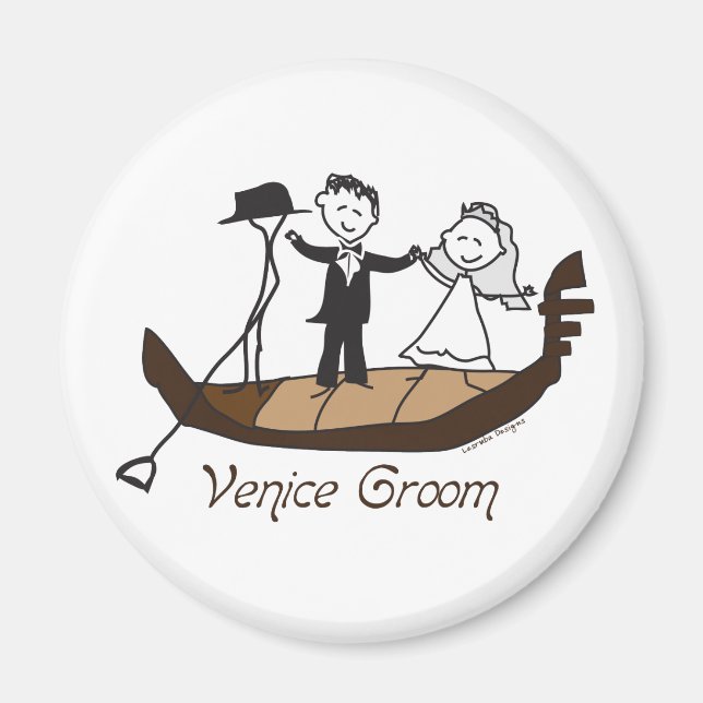 Imán Venecia Italia Groom Favors (Frente)