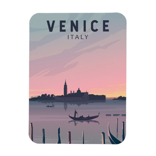Imán Venecia Italia Viaje Arte Vintage (Vertical)