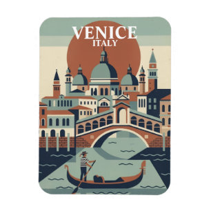 Imán Venecia Italia Viajes Antiguos Góndola Canal