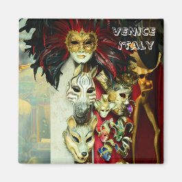 Imán Venecia, máscaras de carnaval - Italia (imán frigo