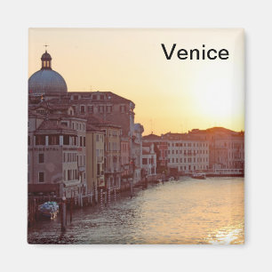 Imán Venecia, puesta del sol en el canal grande
