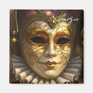 Imán Venecia Venecia Italia Máscara de Carnaval
