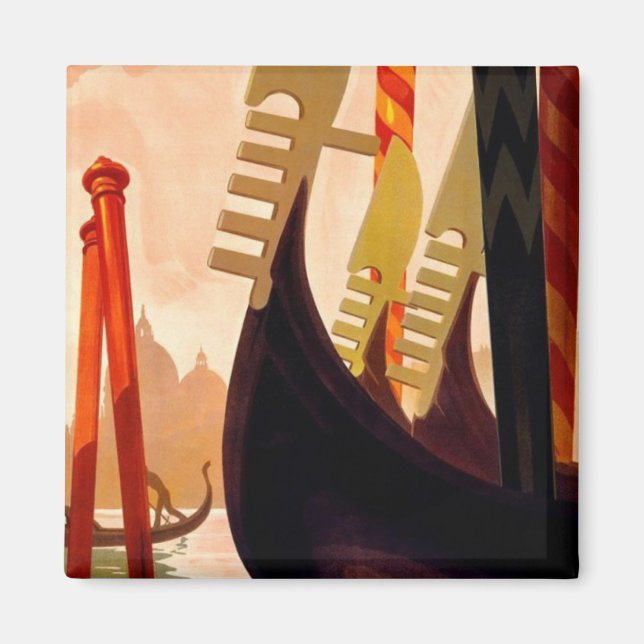 Imán Venezia Gondola Vintage Travel (Frente)