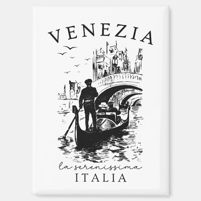 Imán Venezia La Serenissima – Venice Travel Souvenir (Anverso)