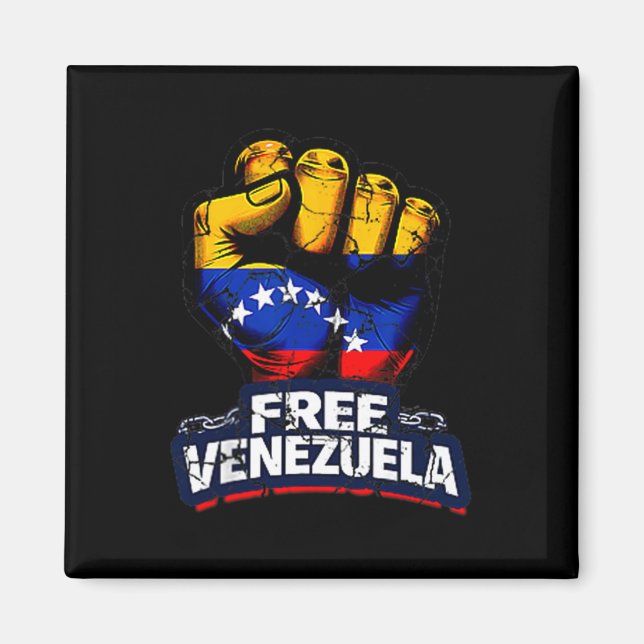 Imán Venezuela Flag Venezuela Libre 2026  (Frente)