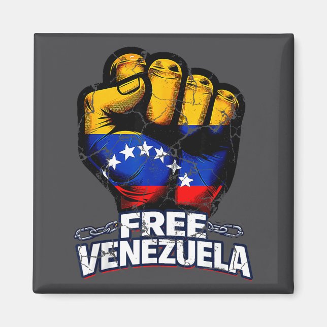 Imán Venezuela Flag Venezuela Libre 2026  (Frente)
