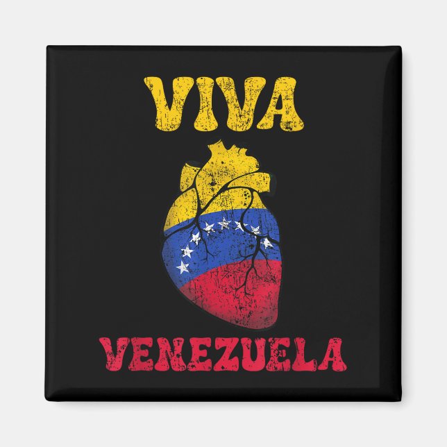 Imán Venezuela Libre 2026 Venezuela Corazón Bandera  (Frente)