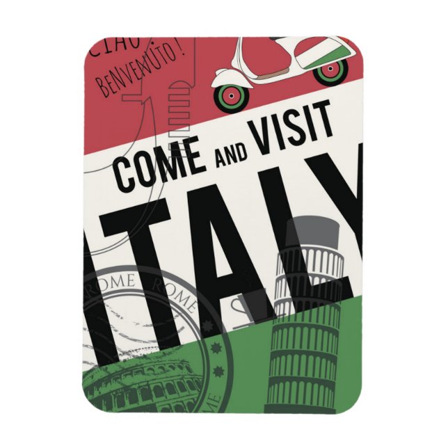 Imán Venga y visite Italia (Vertical)