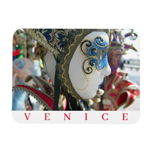 Imán Venice Carnival mask fridge magnet (Horizontal)