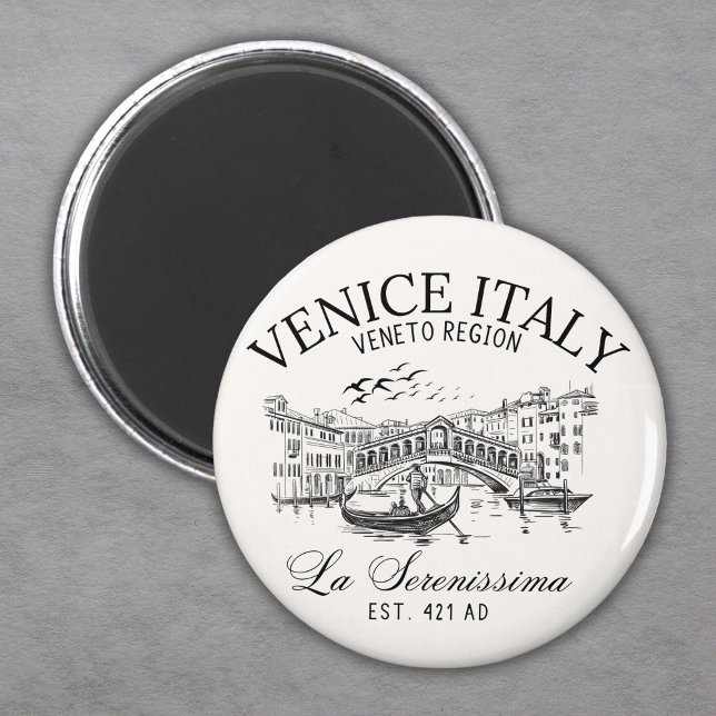 Imán Venice Italy Vintage Old Landscape (Subido por el creador)