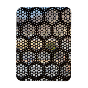 Imán ventana de celosía geométrica, India