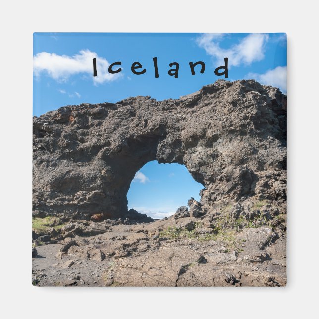 Imán Ventana de lava en Dimmuborgir, zona de Myvatn - I (Frente)
