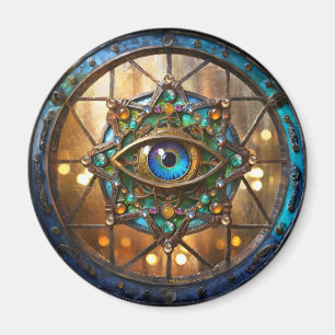 Imán Ventana de ojo de buey rústica Tercer Ojo