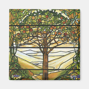 Imán Ventana de vidrio manchado de árbol de vida/tiffan