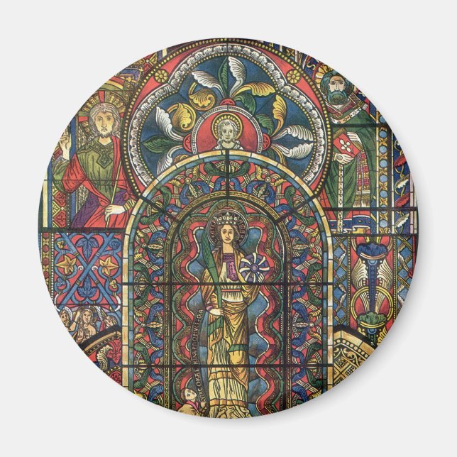 Imán Ventana de vidrio templado de la iglesia, arquitec (Frente)