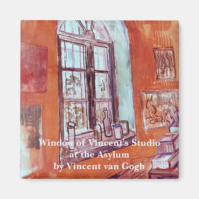 Imán Ventana del estudio de Vincent van Gogh en el asil (Frente)