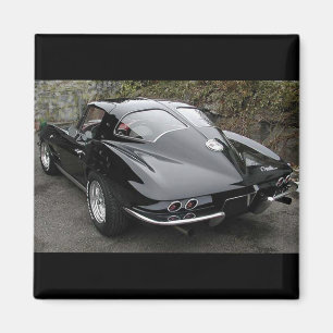 Imán Ventana dividida en negro clásica Corvette