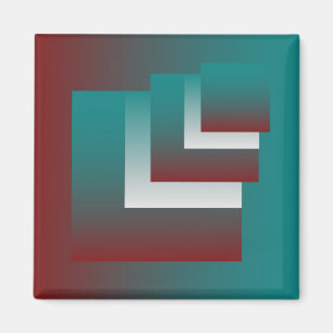 Imán Ventanas en blanco burdeos verde azulado