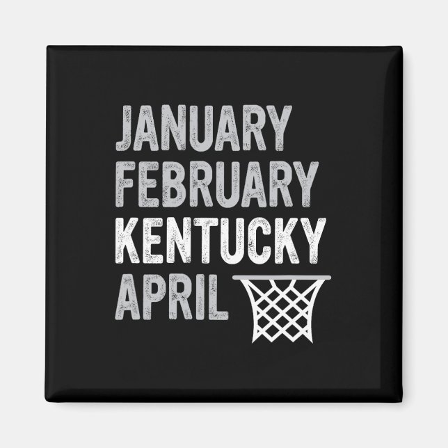 Imán Ventilador de básquetbol: Enero Febrero Kentucky A (Frente)